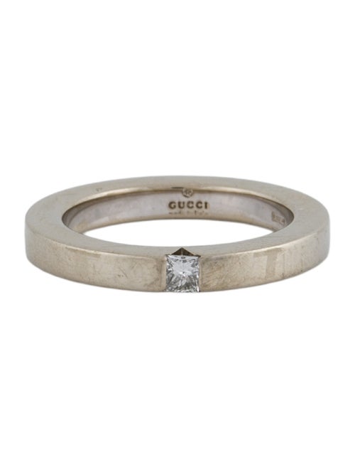 Gucci 18K Diamond Solitaire Cocktail Band