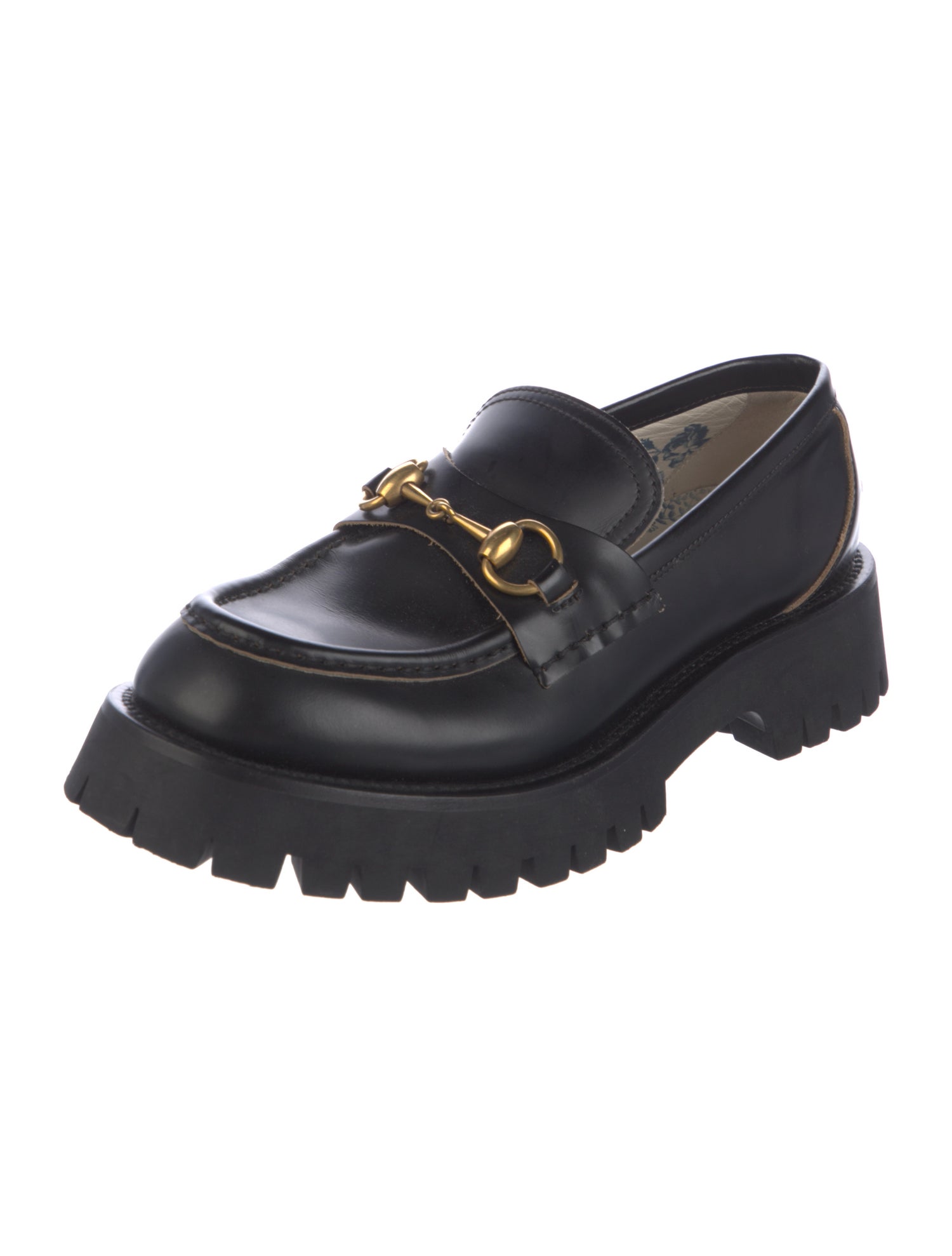 Gucci Horsebit Accent Leather Loafers