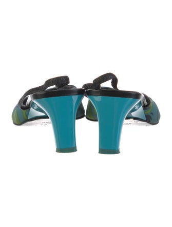 Gucci Canvas Floral Print Slingback Pumps