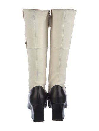 Gucci Suede Bow Accents Boots