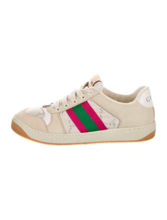 Gucci Web Accent Suede Sneakers