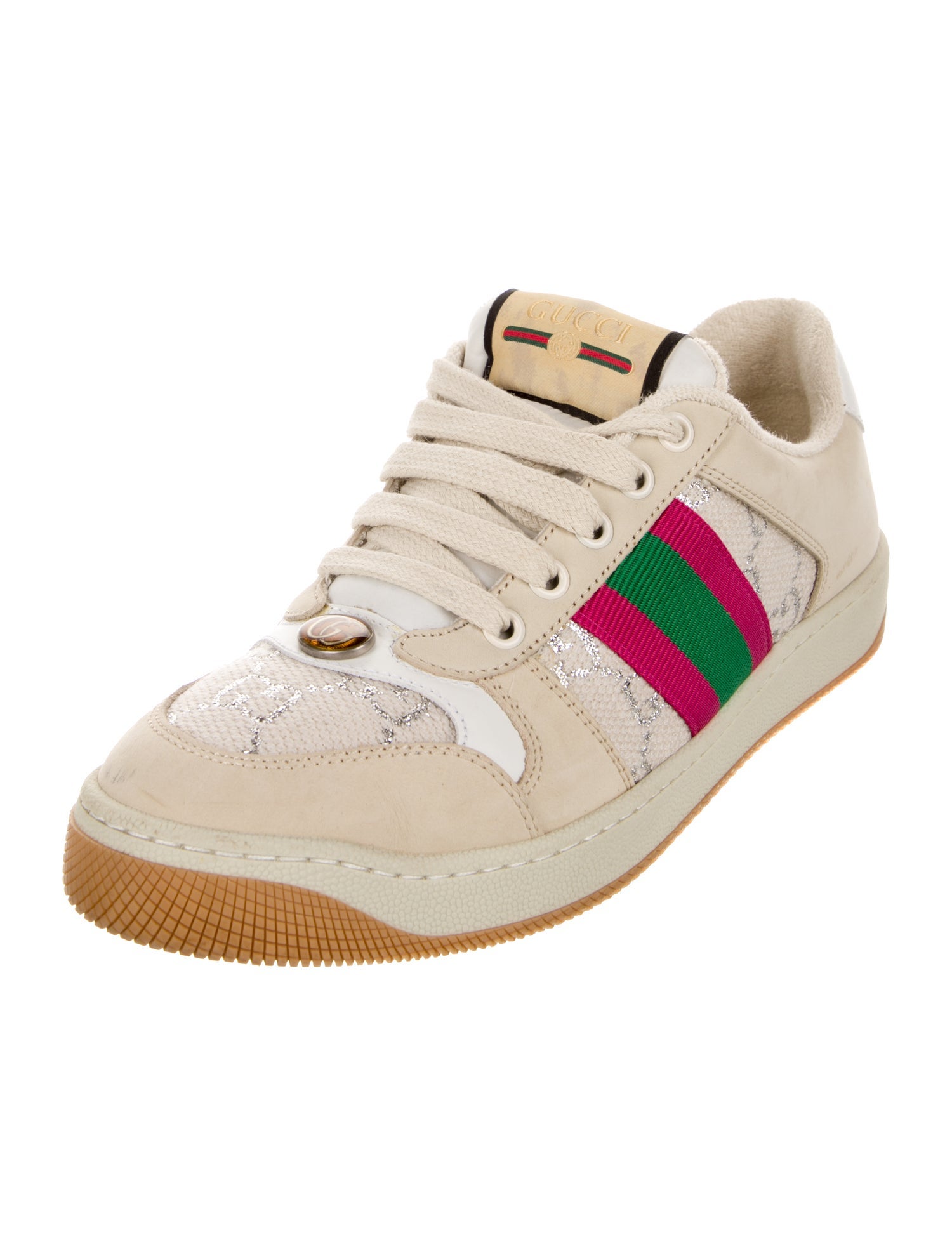 Gucci Web Accent Suede Sneakers
