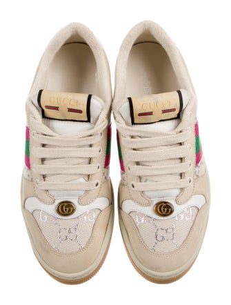 Gucci Web Accent Suede Sneakers