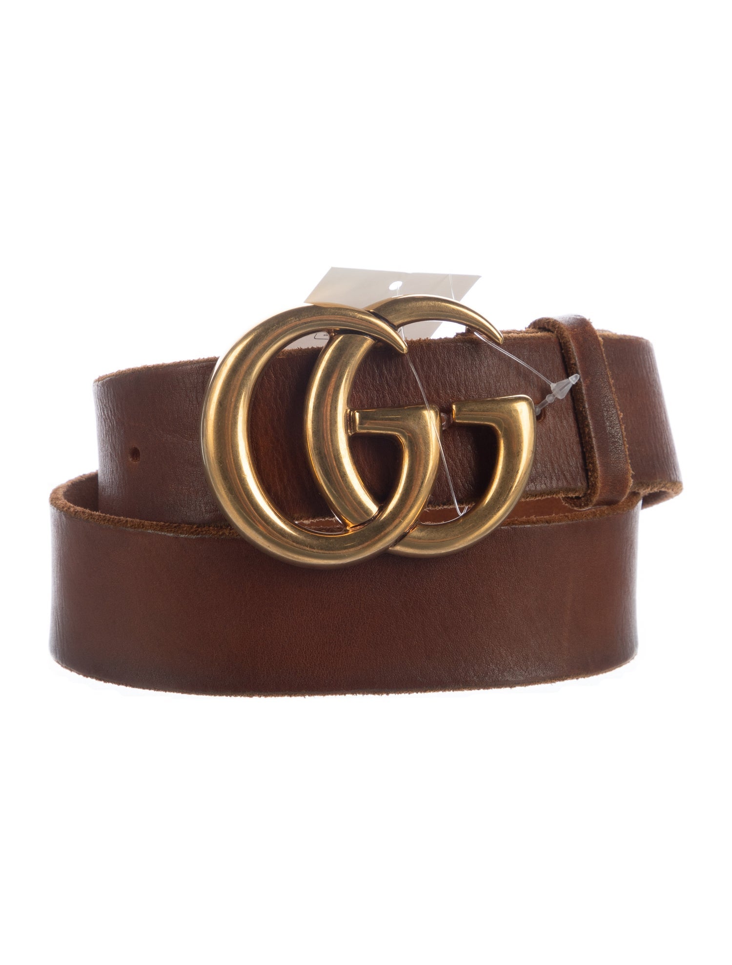 Gucci Double G Logo Leather Belt