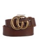 Gucci Double G Logo Leather Belt