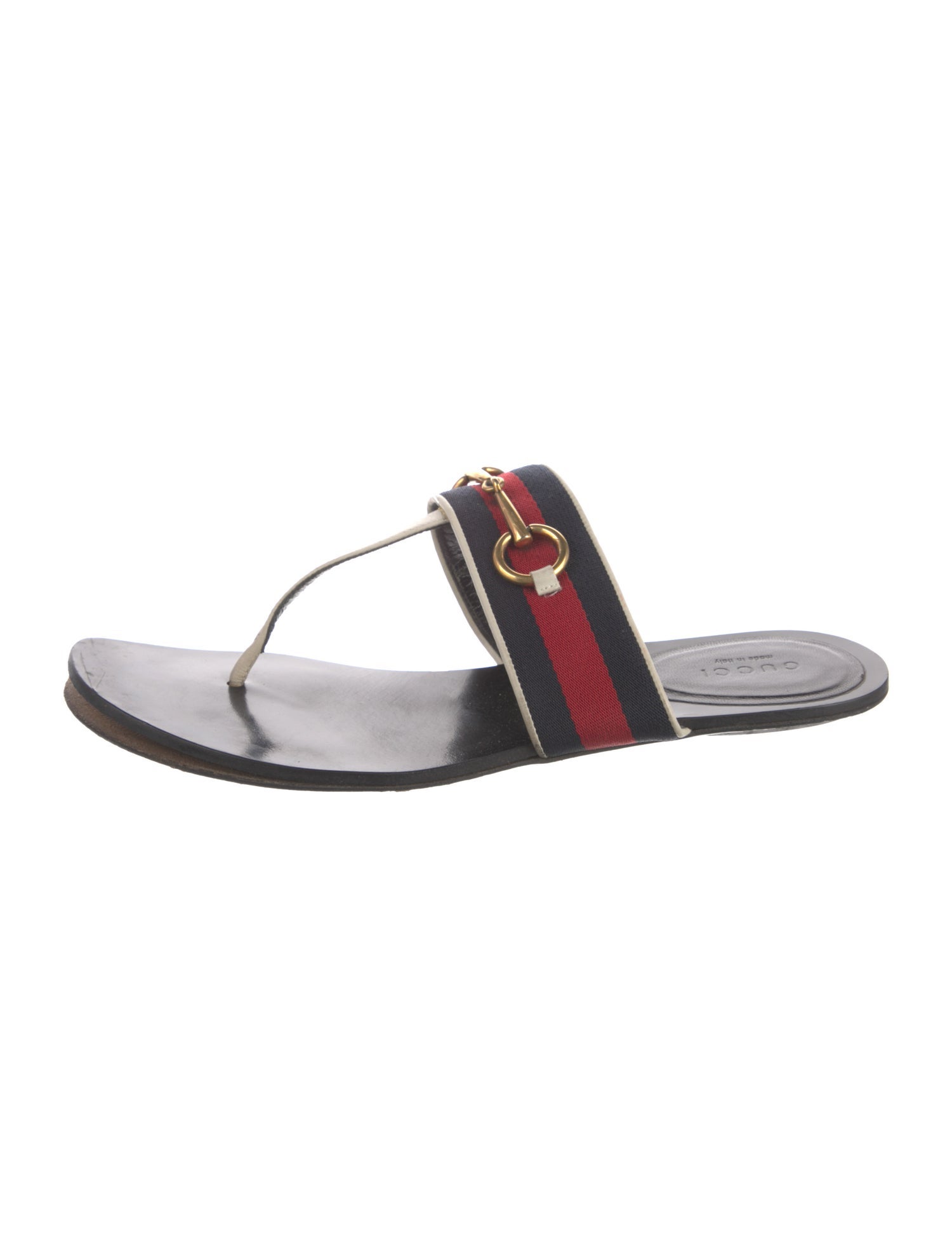 Gucci Horsebit Accent Leather Slides