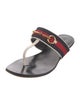 Gucci Horsebit Accent Leather Slides