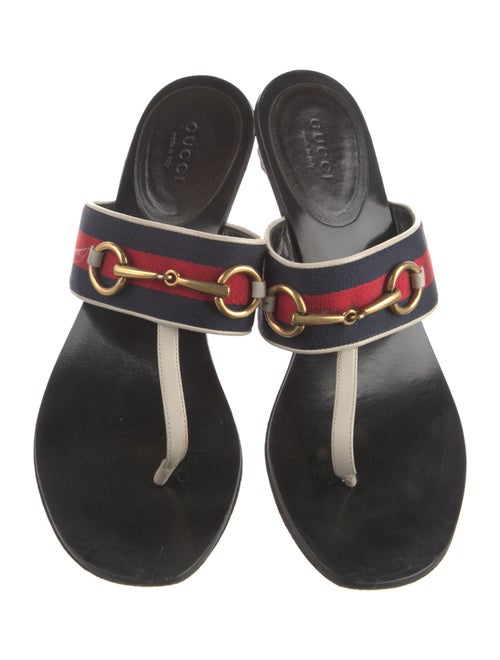 Gucci Horsebit Accent Leather Slides