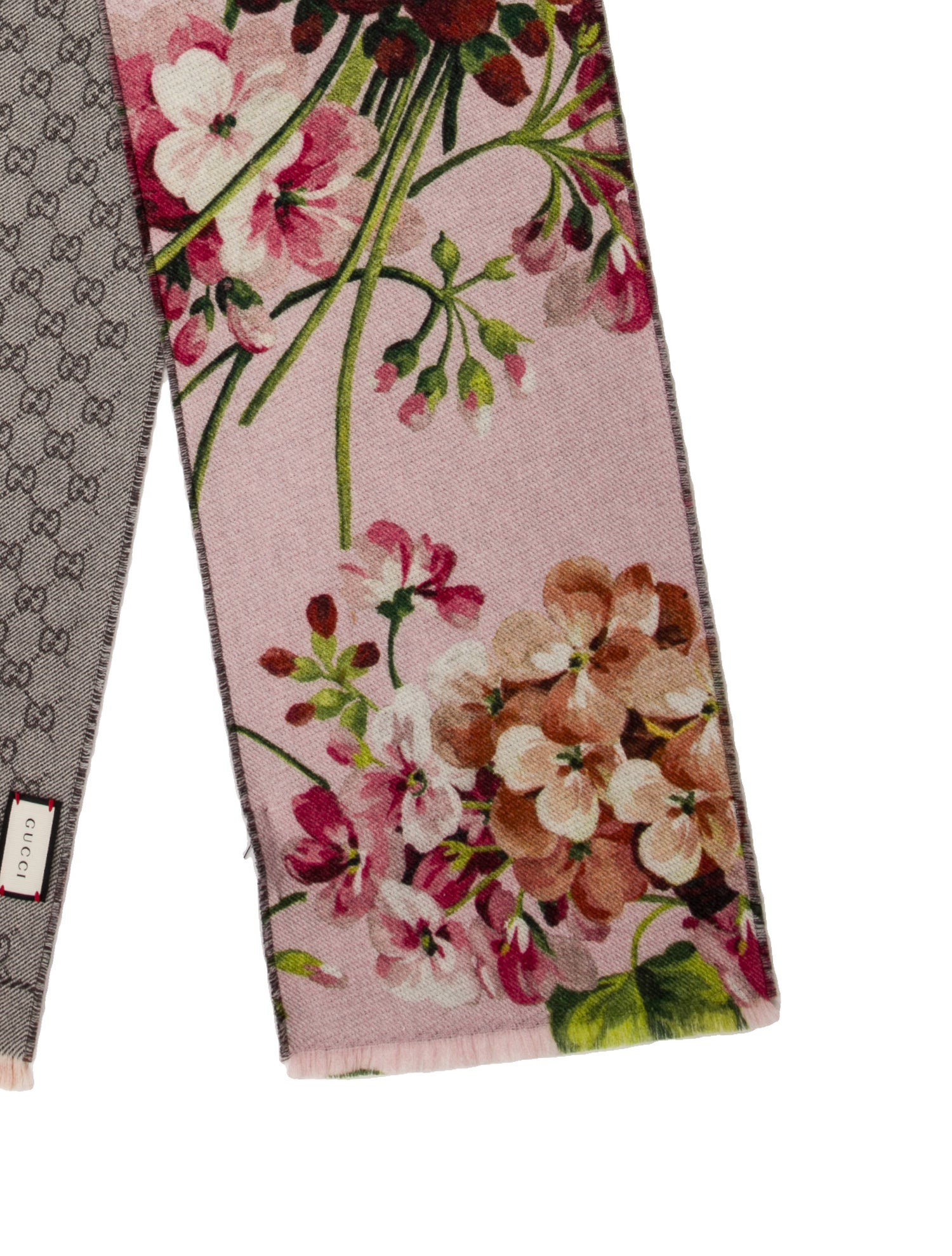 Gucci Wool Floral Print Scarf