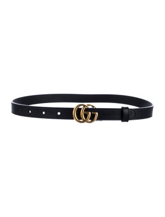 Gucci Marmont Thin Belt Double G Logo Belt