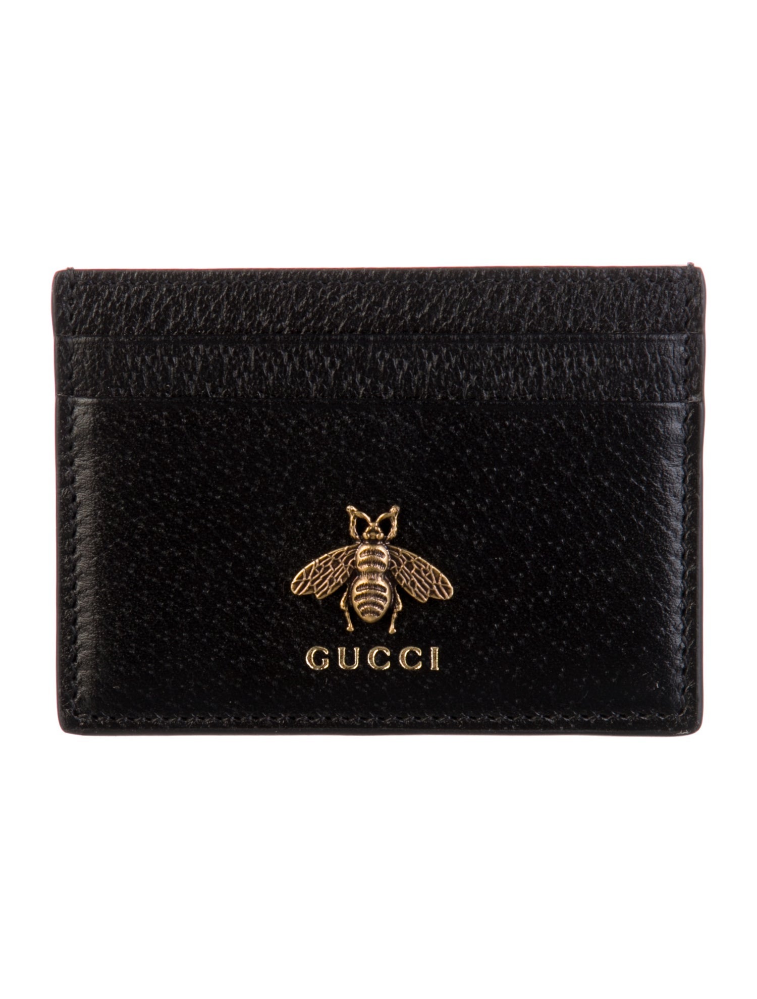 Gucci Bee Animalier Card Case Bee Accent Card Holder