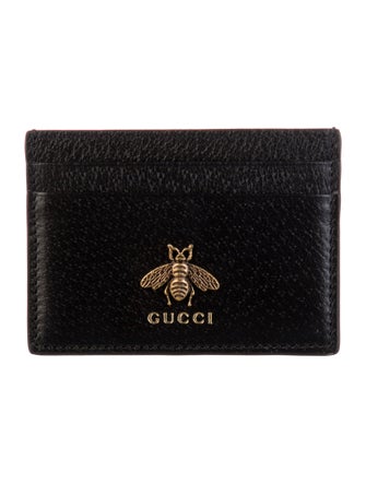Gucci Bee Animalier Card Case Bee Accent Card Holder