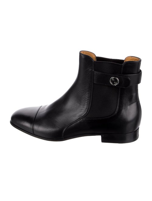 Gucci Interlocking G Logo Leather Chelsea Boots