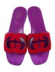 Gucci Interlocking G Logo Suede Slides