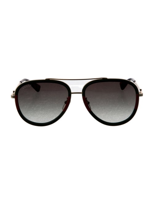 Gucci Web Accent Aviator Sunglasses