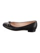 Gucci Horsebit Accent Leather Ballet Flats