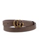 Gucci Double G Logo Skinny Belt