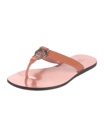 Gucci Interlocking G Logo Patent Leather Slides