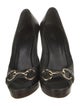 Gucci Horsebit Accent Leather Pumps