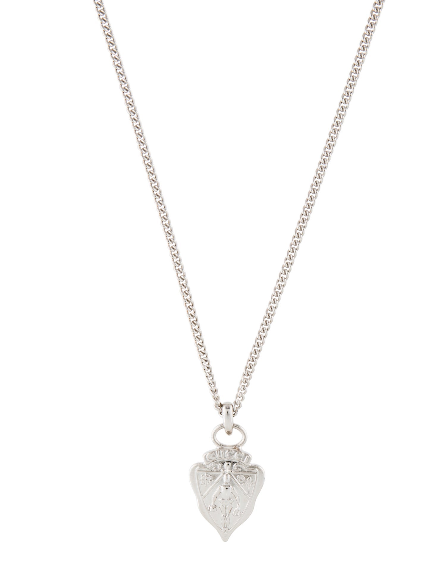 Gucci Knight Crest Pendant Necklace