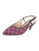 Gucci GG Canvas Canvas Slingback Pumps