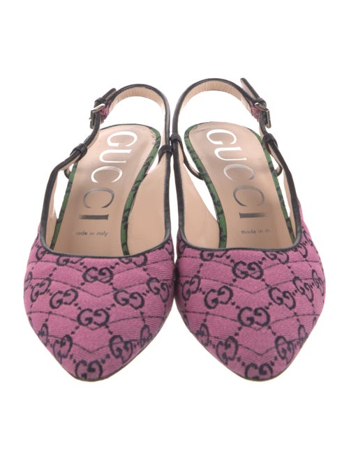 Gucci GG Canvas Canvas Slingback Pumps