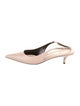 Gucci Patent Leather Chain-Link Accents Slingback Pumps