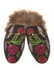 Gucci Horsebit Accent Floral Print Mules