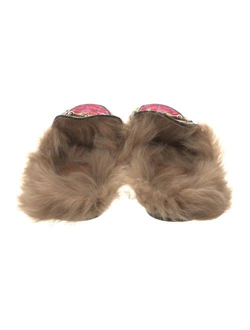 Gucci Horsebit Accent Floral Print Mules