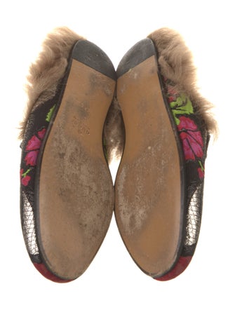 Gucci Horsebit Accent Floral Print Mules