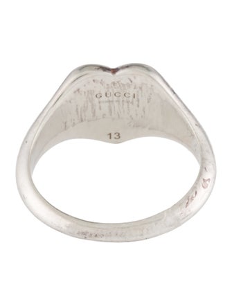 Gucci Enamel Interlocking G Heart Ring