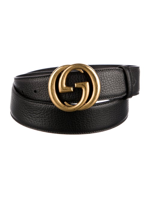 Gucci Double G Logo Leather Waist Belt