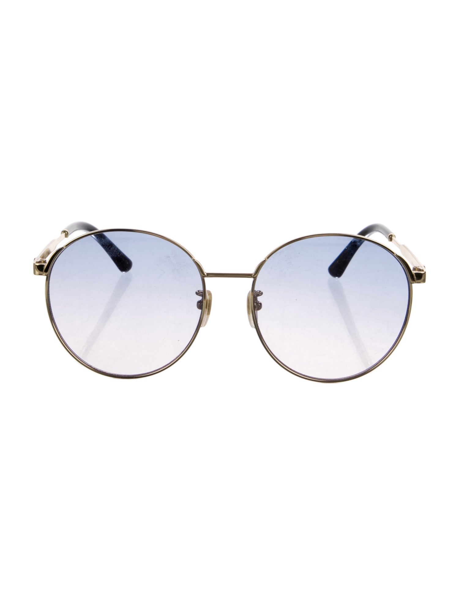 Gucci Web Accent Round Sunglasses
