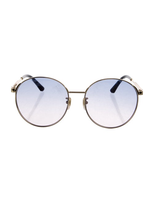 Gucci Web Accent Round Sunglasses