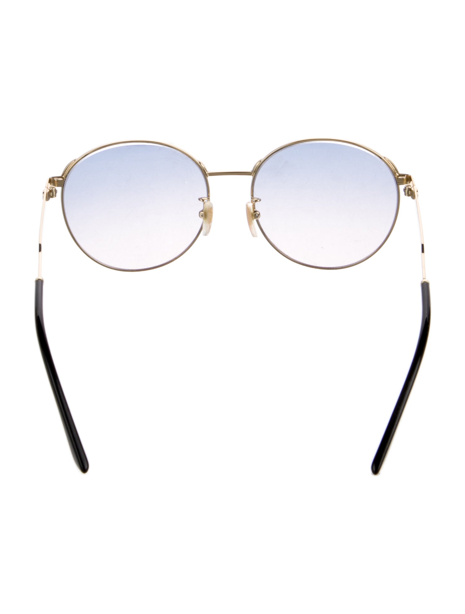 Gucci Web Accent Round Sunglasses