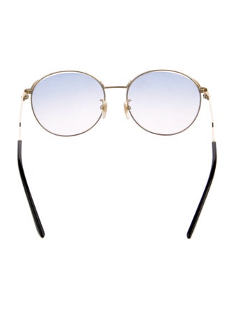 Gucci Web Accent Round Sunglasses