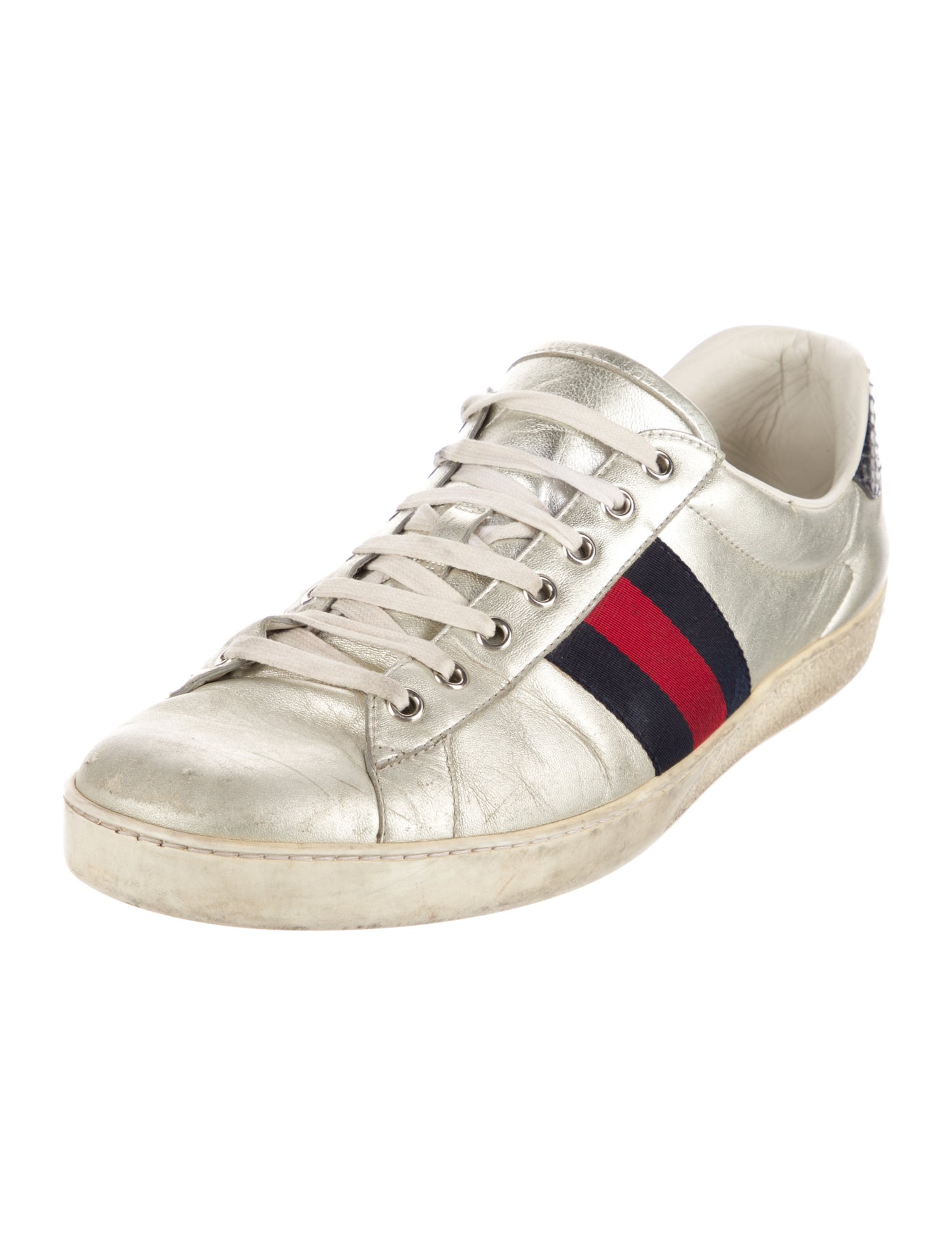 Gucci Sylvie Web Accent Leather Sneakers