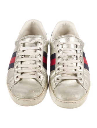 Gucci Sylvie Web Accent Leather Sneakers