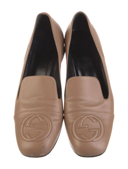 Gucci Sylvie Web Accent Leather Loafers