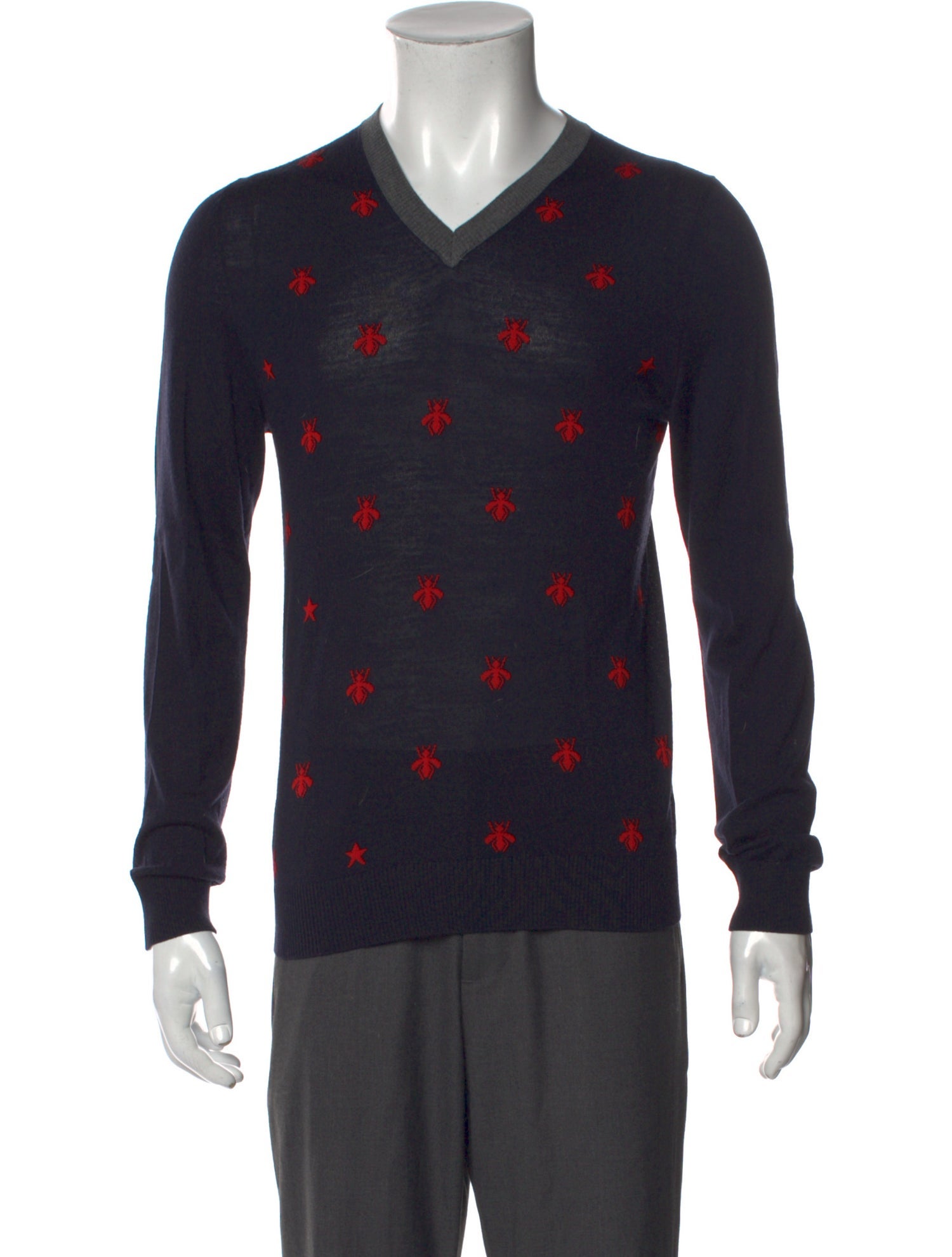 Gucci Bee Accent Printed Pullover