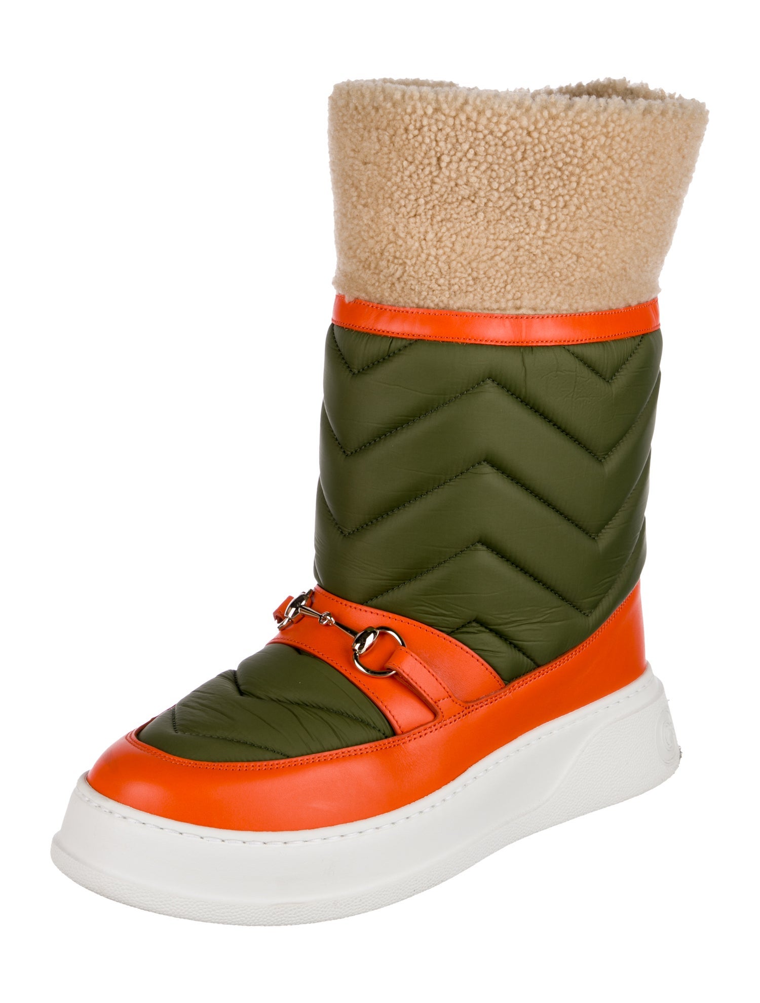 Gucci Horsebit Accent Nylon Snow Boots w/ Tags