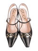 Gucci Interlocking G Logo Leather Slingback Pumps