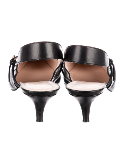 Gucci Interlocking G Logo Leather Slingback Pumps