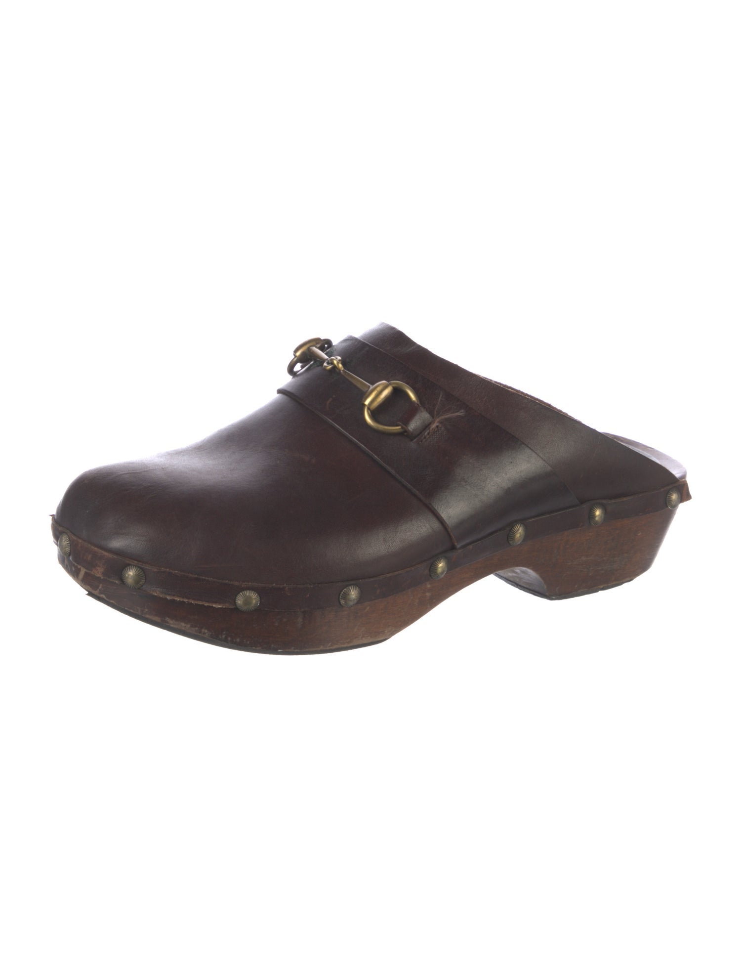 Gucci Horsebit Accent Leather Mules