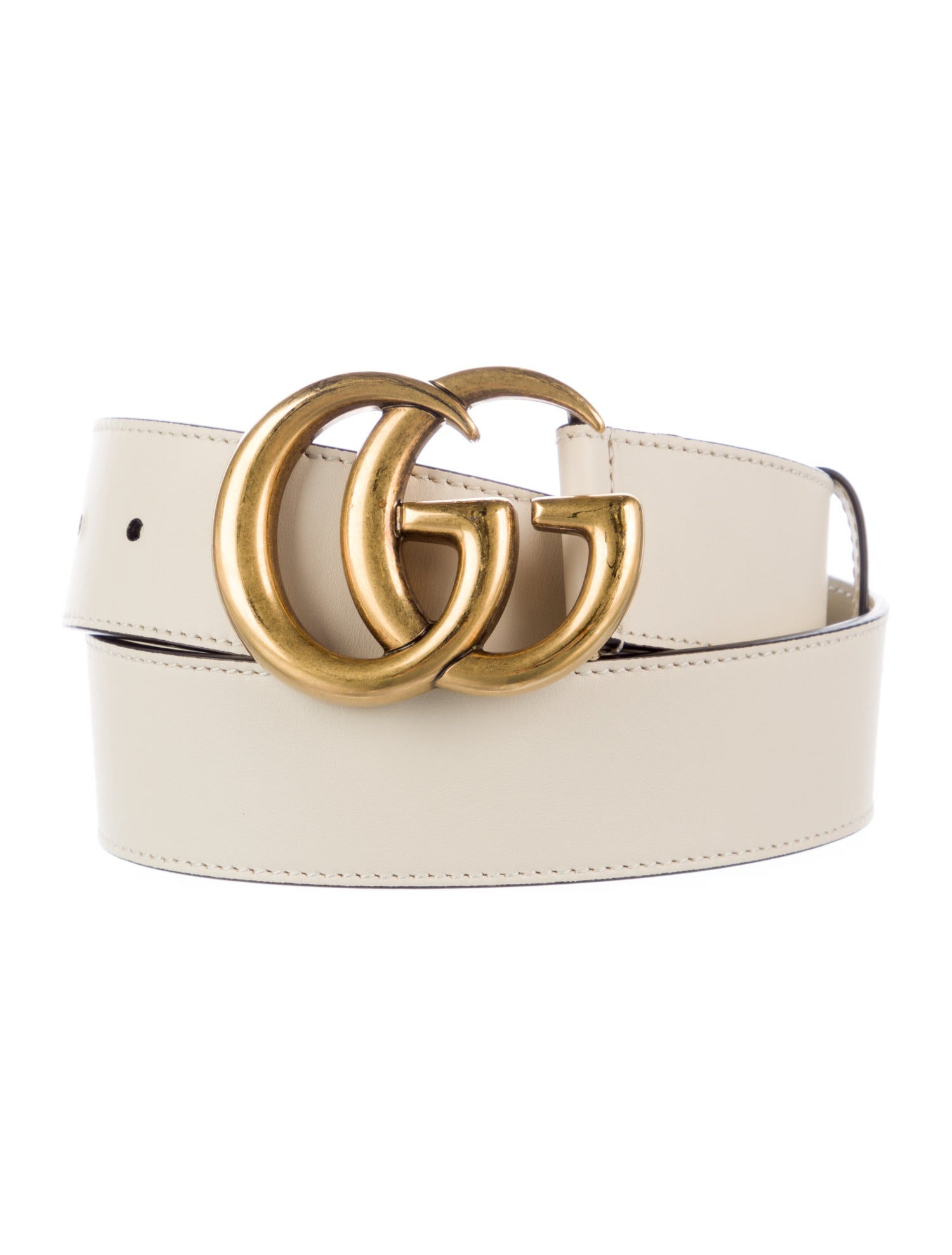 Gucci Double G Logo Leather Belt