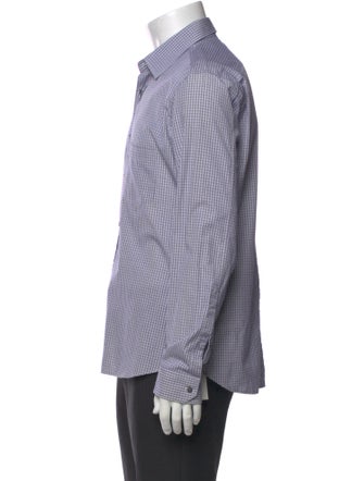 Gucci Plaid Print Long Sleeve Dress Shirt