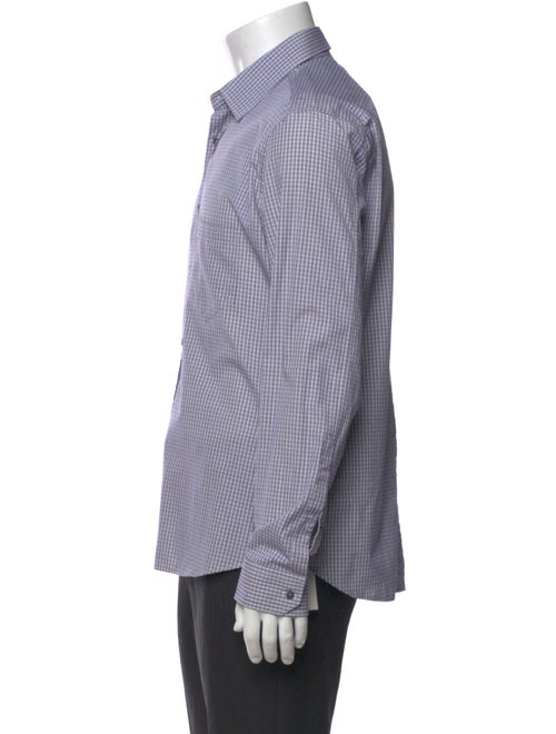 Gucci Plaid Print Long Sleeve Dress Shirt