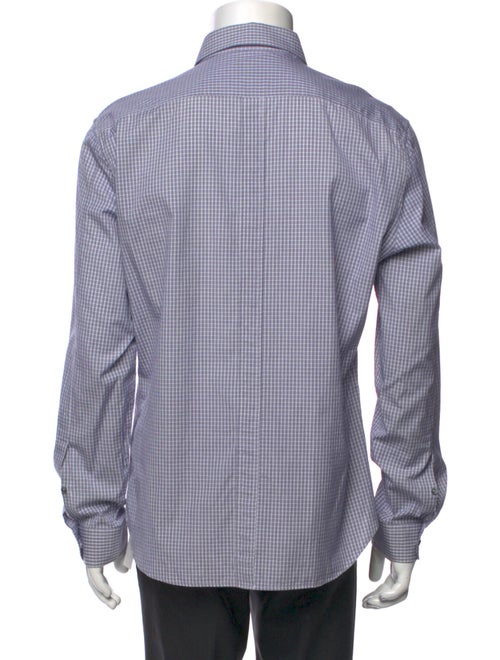Gucci Plaid Print Long Sleeve Dress Shirt