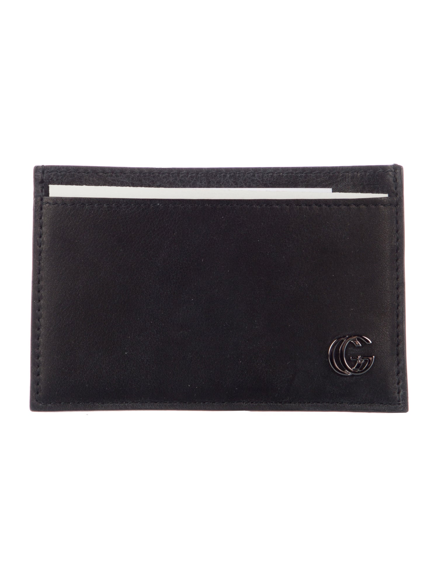 Gucci Double G Logo Leather Card Holder