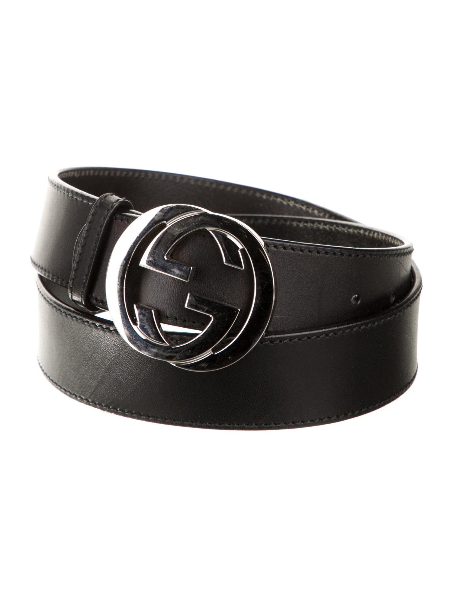 Gucci Interlocking G Logo Leather Belt